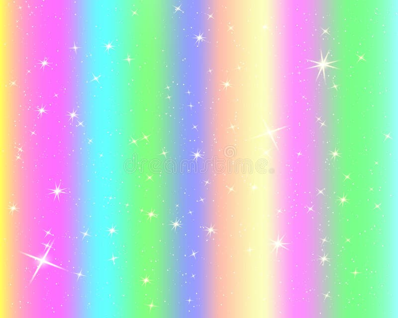 Fondo Del Arco Iris Del Unicornio Cielo Olográfico En Color En Colores  Pastel Modelo Brillante De La Sirena En Colores De La Prin Ilustración del  Vector - Ilustración de cielo, pastel: 135295086