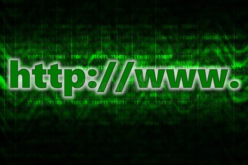 Fondo del computer del HTTP con il codice binario illustrazione vettoriale Fondo del computer del HTTP con il codice binario illustrazione vettoriale