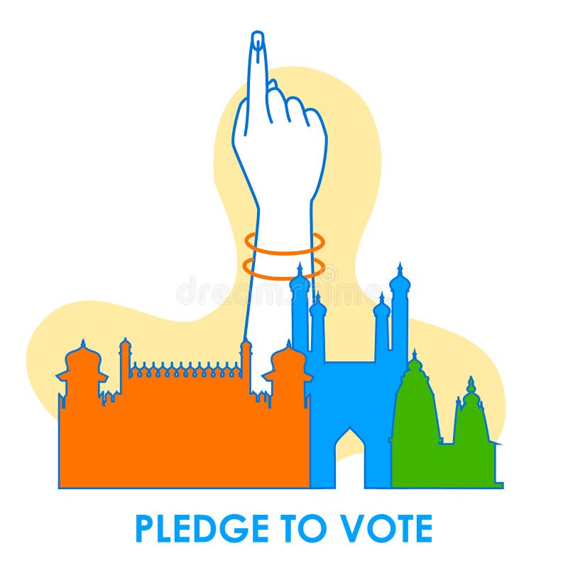 Fondo del concepto para el voto la India para la bandera de la campaña de la democracia de la elección libre illustration Fondo del concepto para el voto la India para la bandera de la campaña de la democracia de la elección libre illustration