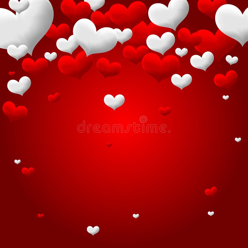 Fondo del corazón del amor de las tarjetas del día de San Valentín