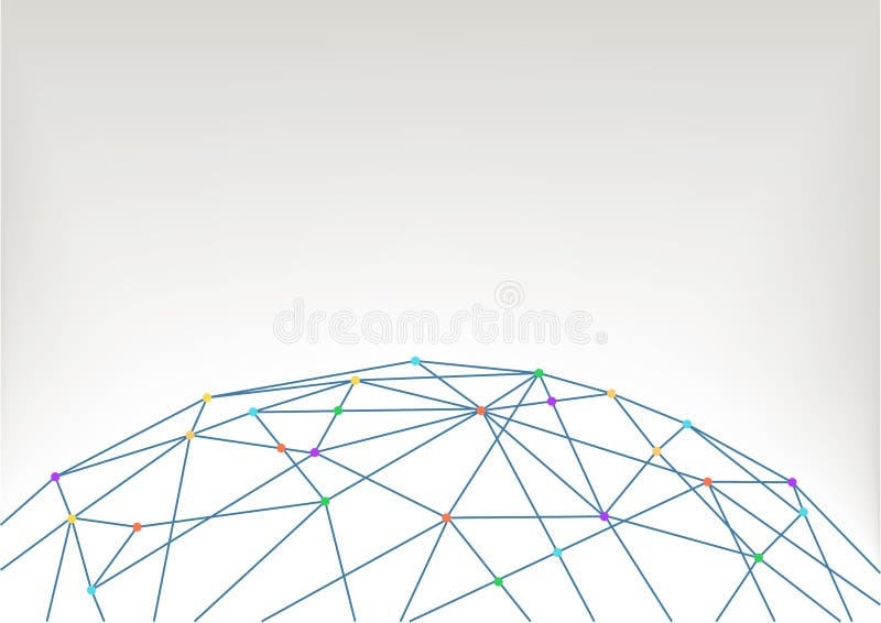 Fondo del ejemplo del mapa del mundo con los polígonos y las líneas que conectan a la gente, dispositivos, ciudades, objetos libre illustration Fondo del ejemplo del mapa del mundo con los polígonos y las líneas que conectan a la gente, dispositivos, ciudades, objetos libre illustration