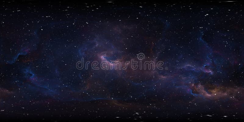 Fondo del espacio con la nebulosa y las estrellas Mapa del ambiente 360 HDRI Proyecci?n de Equirectangular, panorama esf?rico
