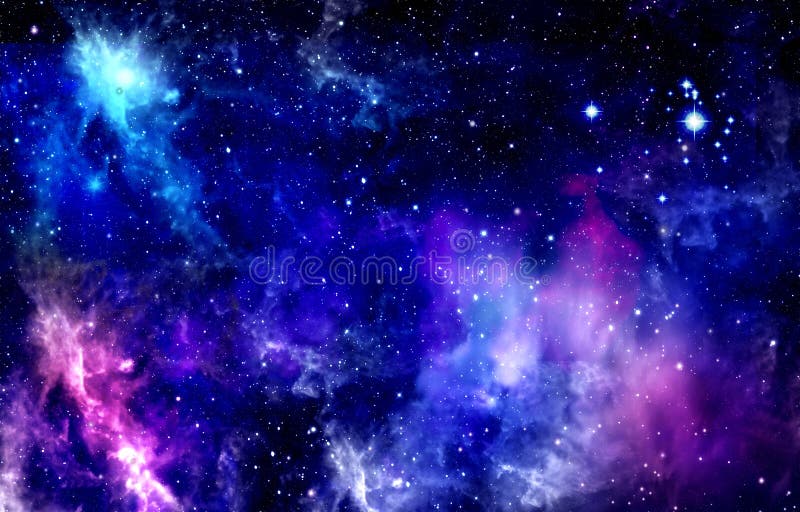 Fondo Del Espacio Luminoso Para El Diseño, Nebulosa Del Espacio Exterior Y  Estrellas Stock de ilustración - Ilustración de infinito, fondo: 196472183