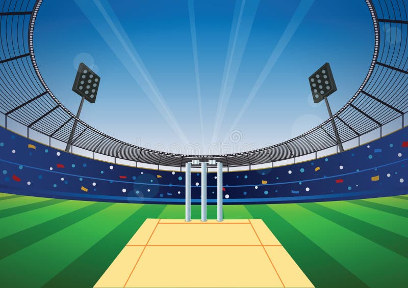 Fondo del estadio del grillo ilustración del vector Fondo del estadio del grillo ilustración del vector