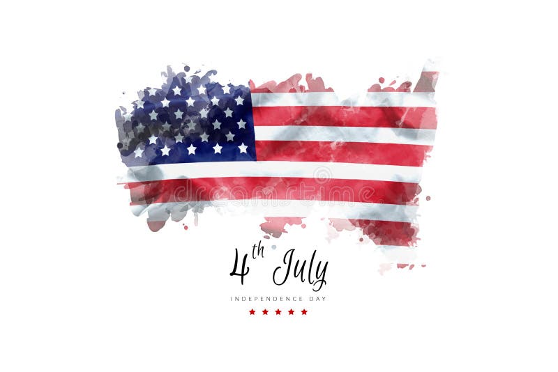 Fondo del grunge de la bandera americana de la tarjeta de felicitaci?n del D?a de la Independencia stock de ilustración Fondo del grunge de la bandera americana de la tarjeta de felicitaci?n del D?a de la Independencia stock de ilustración