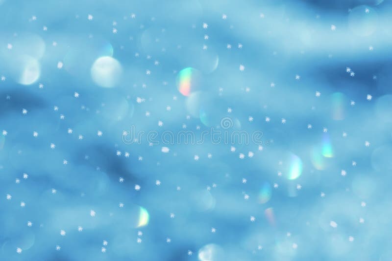 Fondo del invierno con los copos de nieve y las llamaradas ilustración del vector Fondo del invierno con los copos de nieve y las llamaradas ilustración del vector