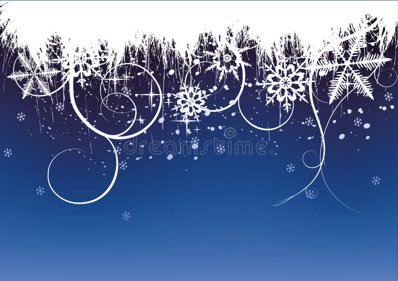 Fondo del invierno, copos de nieve ilustración del vector Fondo del invierno, copos de nieve ilustración del vector