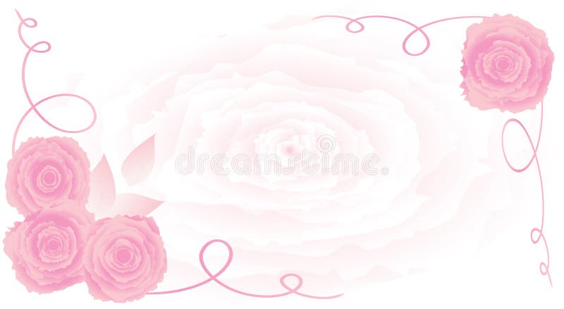Fondo del ornamento del vec de Rose stock de ilustración Fondo del ornamento del vec de Rose stock de ilustración