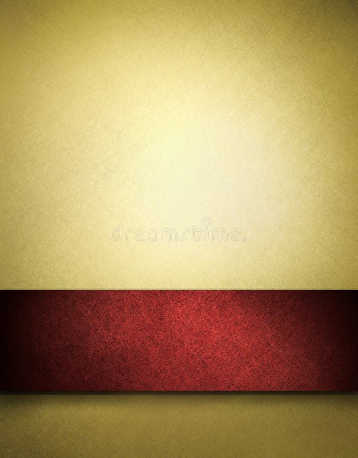 Fondo dorado con raya roja para texto o título ilustración del vector