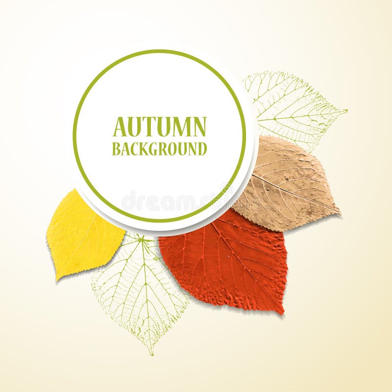 Fondo del otoño con las hojas stock de ilustración Fondo del otoño con las hojas stock de ilustración