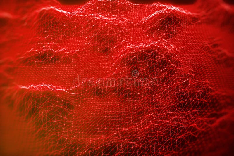 fondo del paesaggio dell'illustrazione 3D Griglia del paesaggio del Cyberspace tecnologia 3d Paesaggio rosso astratto royalty illustrazione gratis fondo del paesaggio dell'illustrazione 3D Griglia del paesaggio del Cyberspace tecnologia 3d Paesaggio rosso astratto royalty illustrazione gratis