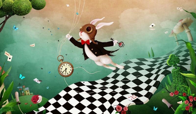 Fondo del país de las maravillas stock de ilustración Fondo del país de las maravillas stock de ilustración