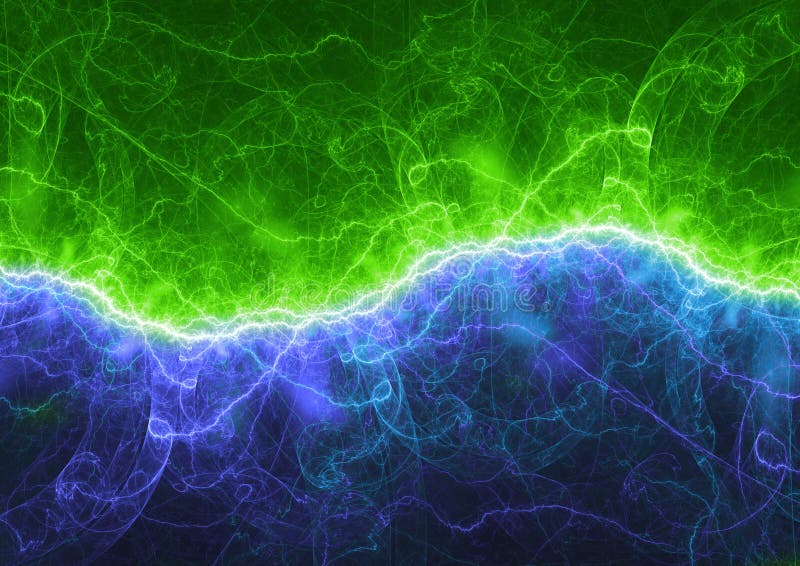 Blue and green electrical lightning, plasma power background. Blue and green electrical lightning, plasma power background