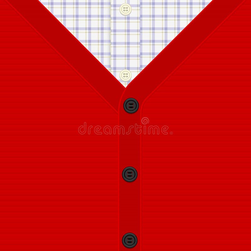 An illustration of a nice red sweater and shirt background. An illustration of a nice red sweater and shirt background.