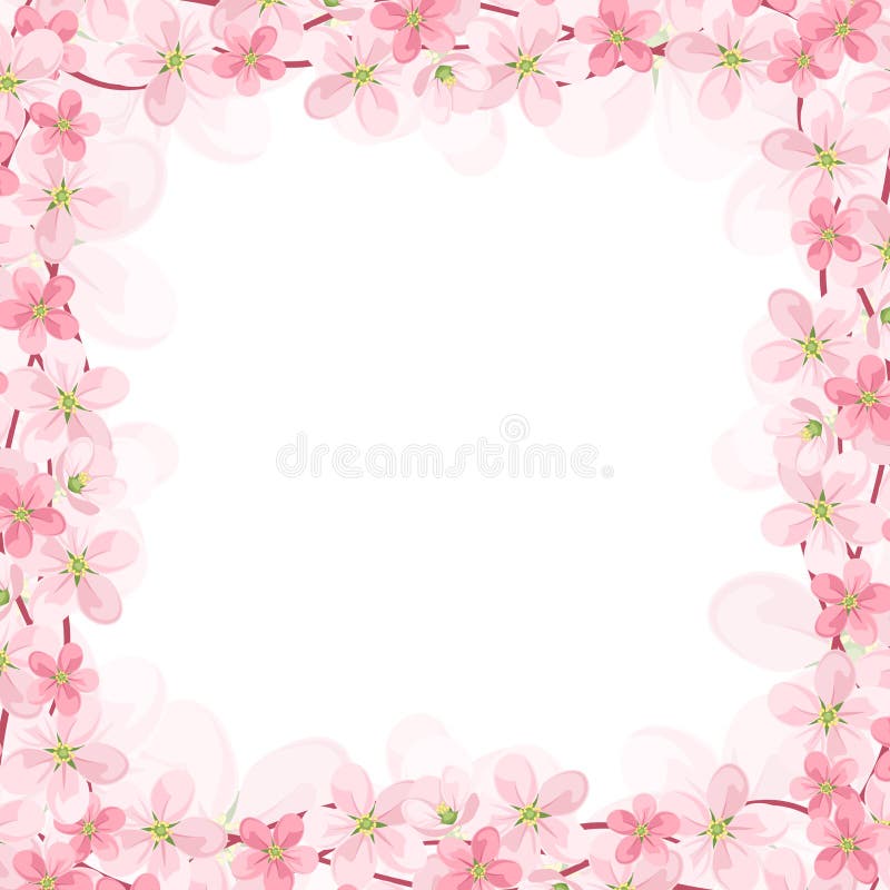 Fondo del vector con las flores rosadas. Vector eps-10 ilustración del vector Fondo del vector con las flores rosadas. Vector eps-10 ilustración del vector