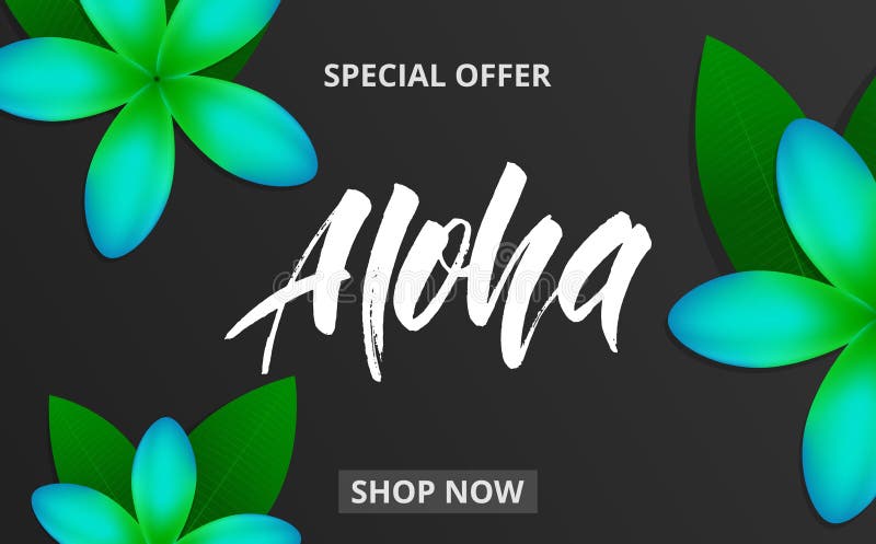 Fondo del verano con las flores del plumeria y hawaiana de las letras para la promoción, descuento, venta, web stock de ilustración Fondo del verano con las flores del plumeria y hawaiana de las letras para la promoción, descuento, venta, web stock de ilustración