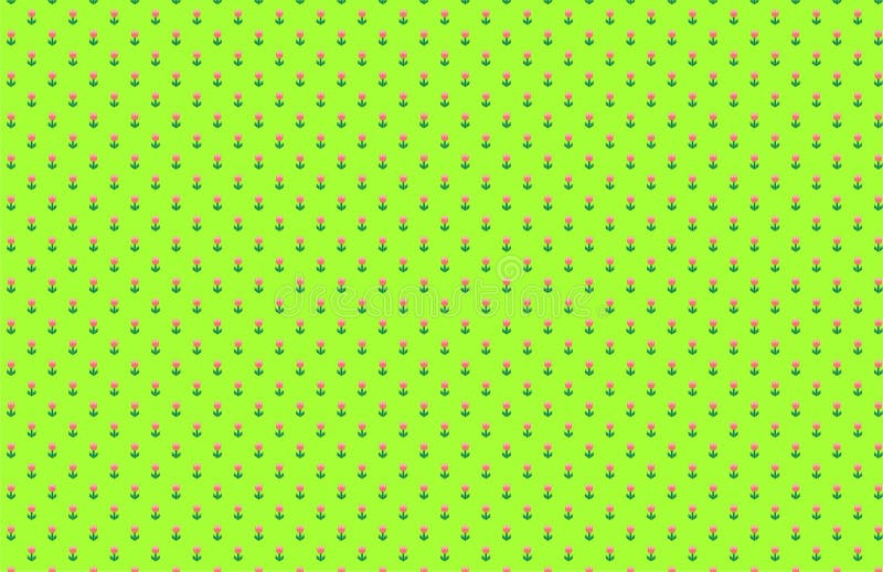 Fondo del verde del modelo de los tulipanes ilustración del vector Fondo del verde del modelo de los tulipanes ilustración del vector
