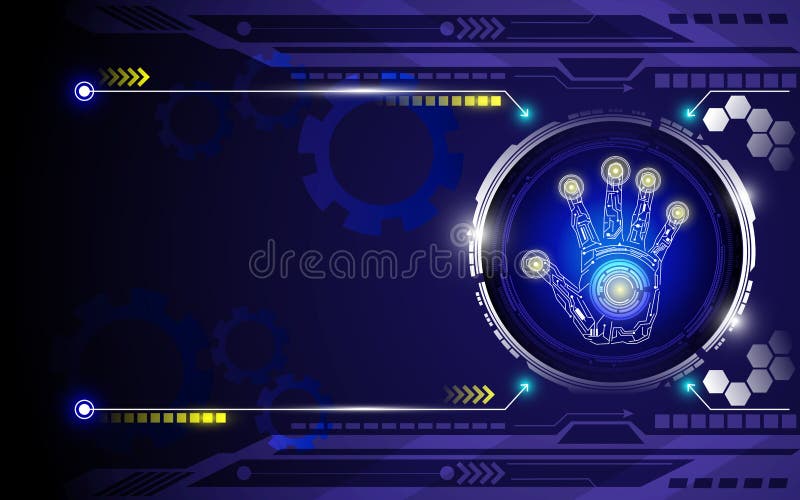 Fondo dell'estratto di concetto di tecnologia della mano di Digital royalty illustrazione gratis