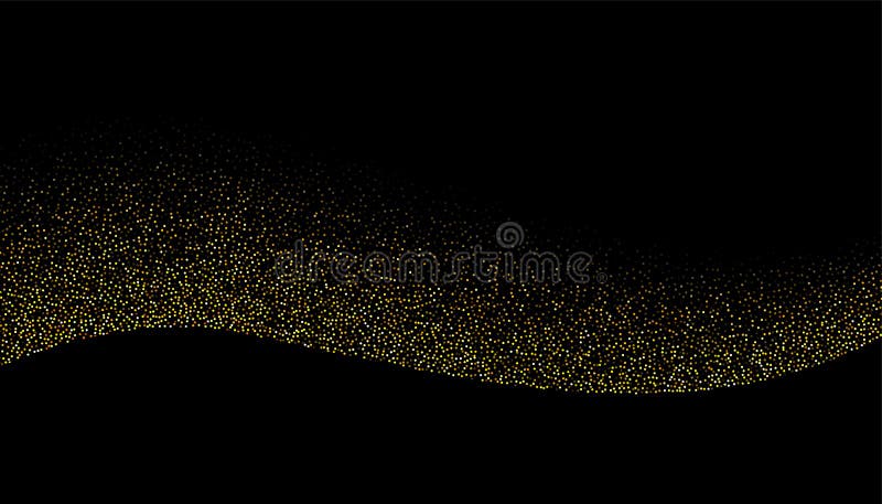 Fondo dell'oro Onda dorata di struttura di luccichio per progettazione di lusso Estratto della polvere su buio Illustrazione di v illustrazione di stock Fondo dell'oro Onda dorata di struttura di luccichio per progettazione di lusso Estratto della polvere su buio Illustrazione di v illustrazione di stock