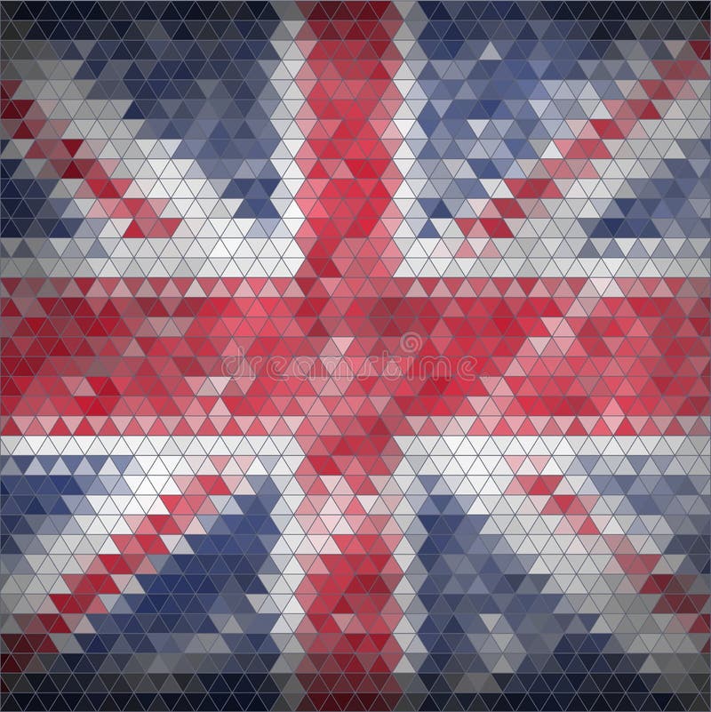 Fondo della bandiera di Britannici del mosaico illustrazione di stock Fondo della bandiera di Britannici del mosaico illustrazione di stock
