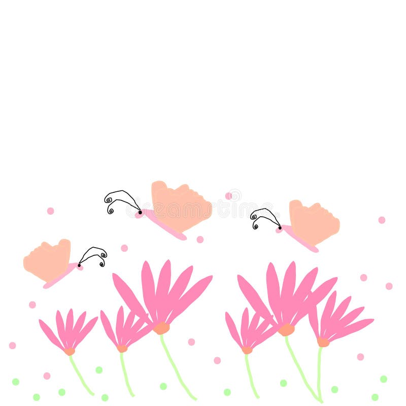 Fondo della farfalla e del fiore royalty illustrazione gratis Fondo della farfalla e del fiore royalty illustrazione gratis