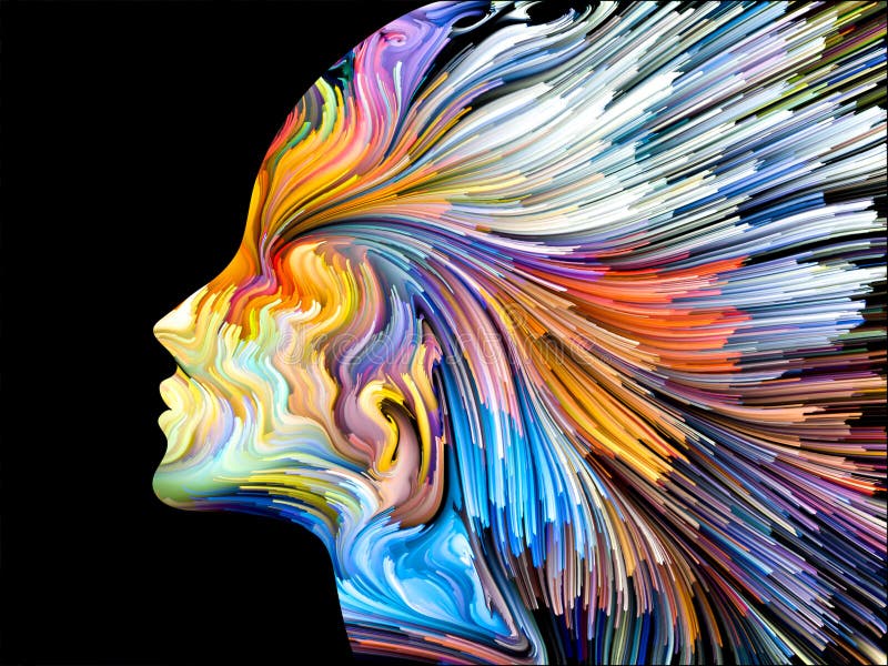 Fondo della pittura di mente illustrazione di stock Fondo della pittura di mente illustrazione di stock