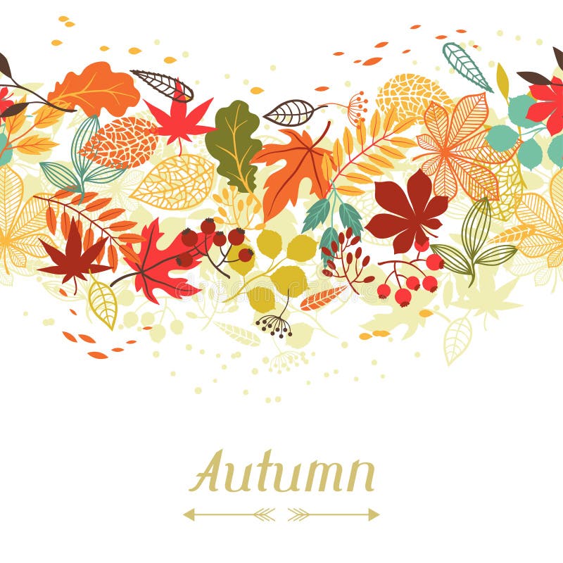 Fondo delle foglie di autunno stilizzate per accogliere