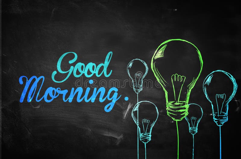 Good Morning Bulbs Background - Digital Drawing. Good Morning Bulbs Background - Digital Drawing