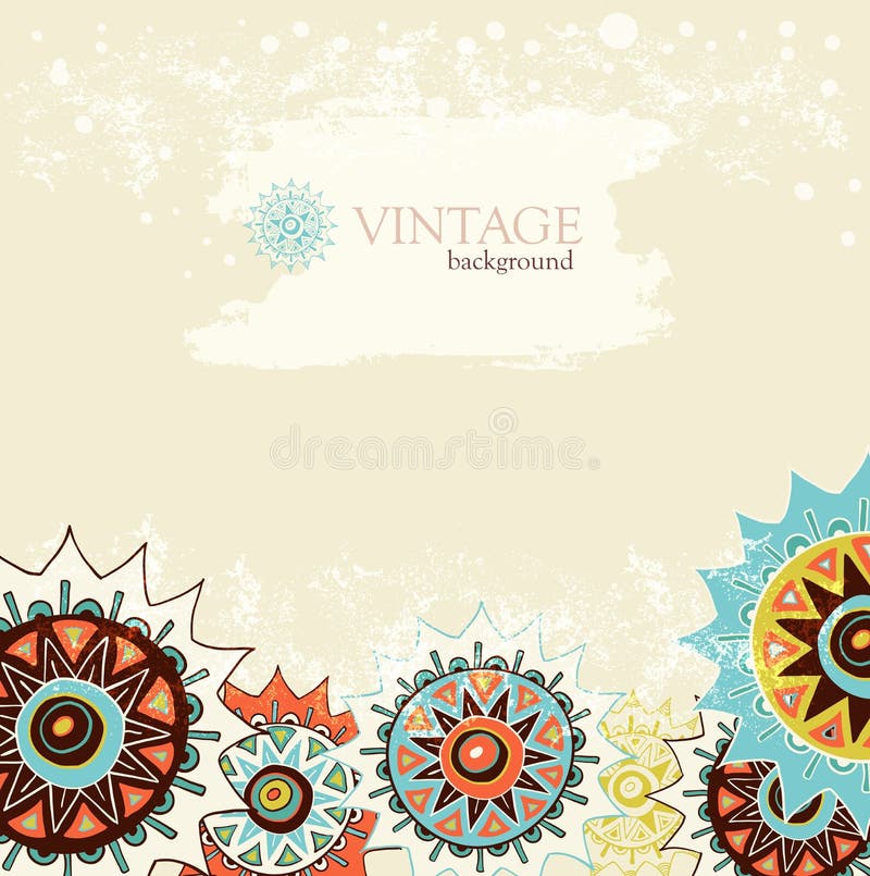 Fondo dettagliato dell'ornamento con i cerchi variopinti illustrazione di stock Fondo dettagliato dell'ornamento con i cerchi variopinti illustrazione di stock