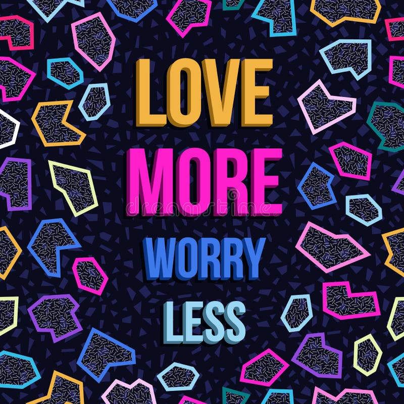 Fondo di citazione 80s di amore di motivazione di ispirazione illustrazione di stock Fondo di citazione 80s di amore di motivazione di ispirazione illustrazione di stock