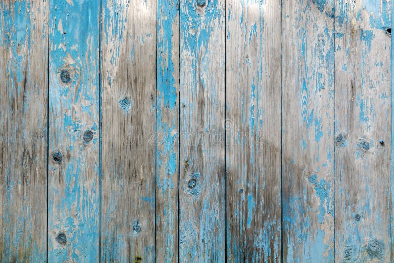 Fondo di legno d'annata con la pittura blu della sbucciatura di colore fotografia stock libera da diritti
