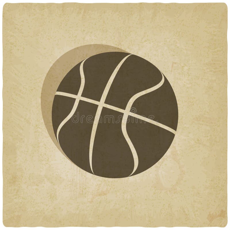 Fondo di logo di pallacanestro di sport vecchio illustrazione vettoriale