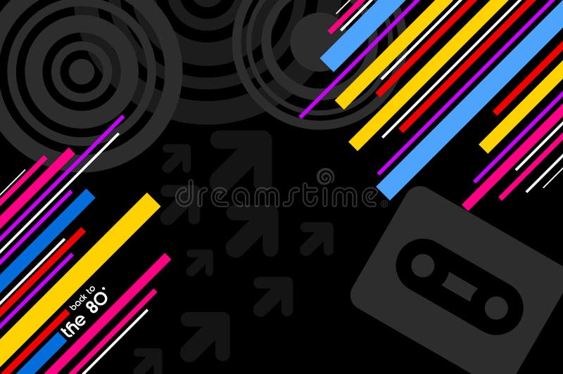 fondo di musica pop degli anni 80 illustrazione vettoriale fondo di musica pop degli anni 80 illustrazione vettoriale