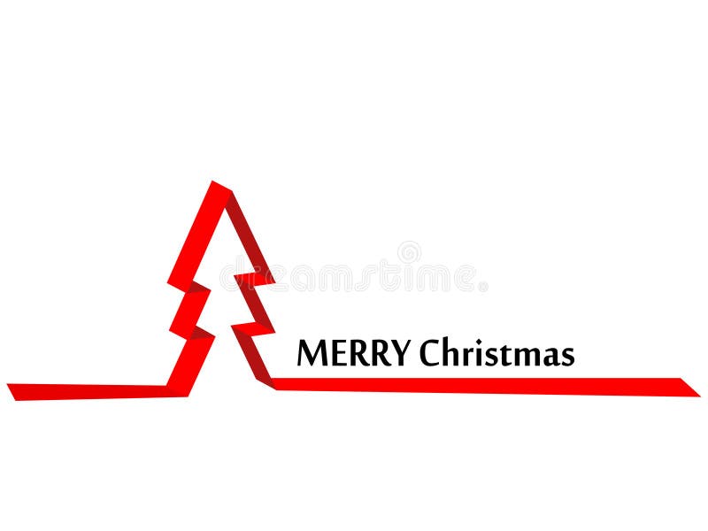 Fondo di Natale, albero del nastro rosso illustrazione di stock Fondo di Natale, albero del nastro rosso illustrazione di stock