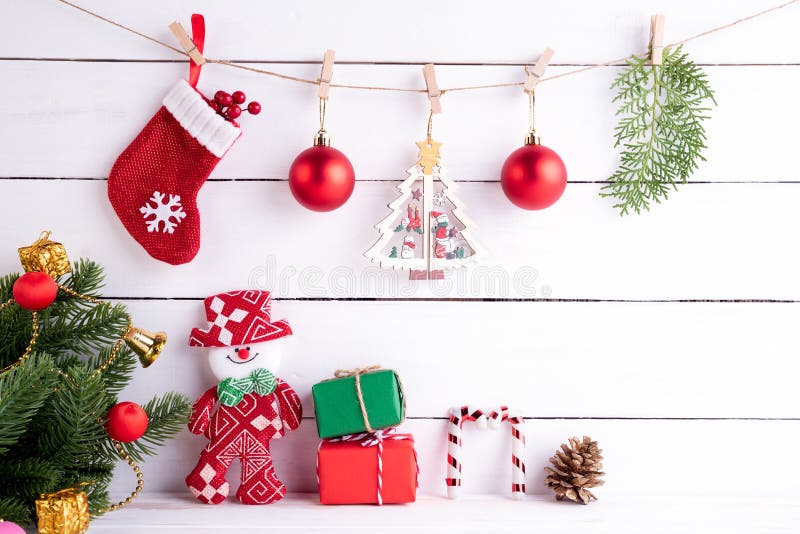 Fondo di Natale e concetto della decorazione immagini stock libere da diritti Fondo di Natale e concetto della decorazione immagini stock libere da diritti