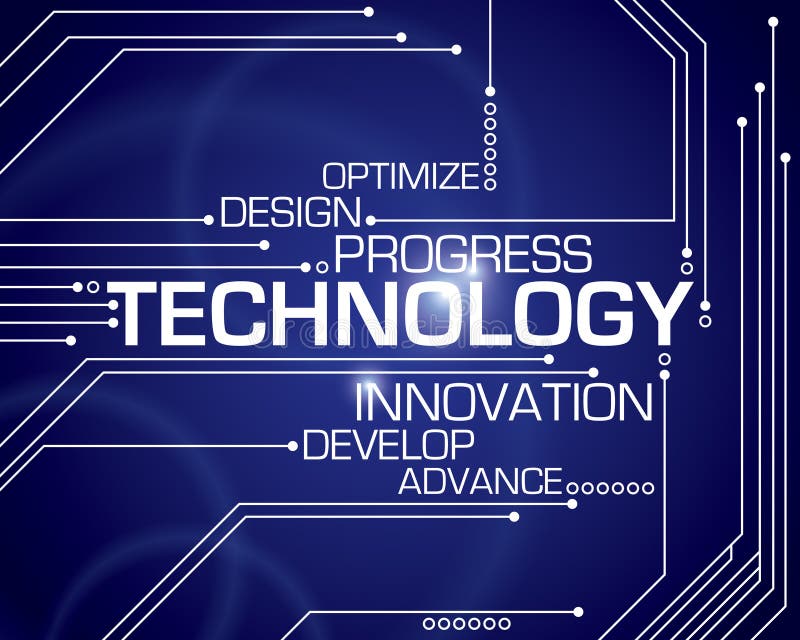 Fondo di parola di tecnologia royalty illustrazione gratis Fondo di parola di tecnologia royalty illustrazione gratis