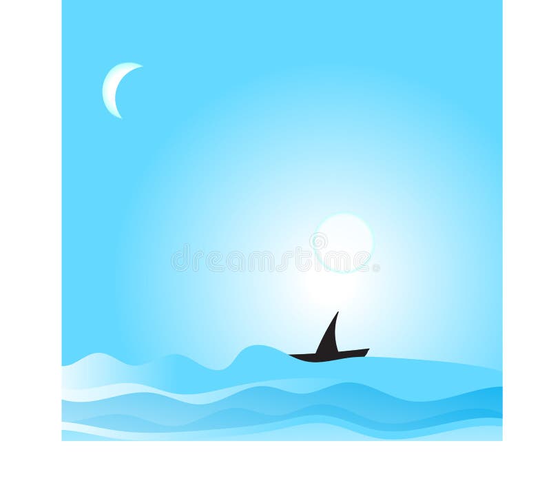 Fondo di stile del fumetto di vettore della riva di mare Buon Sunny Day illustrazione vettoriale Fondo di stile del fumetto di vettore della riva di mare Buon Sunny Day illustrazione vettoriale
