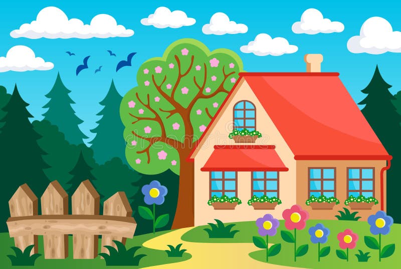 Fondo 3 di tema della casa e del giardino royalty illustrazione gratis Fondo 3 di tema della casa e del giardino royalty illustrazione gratis