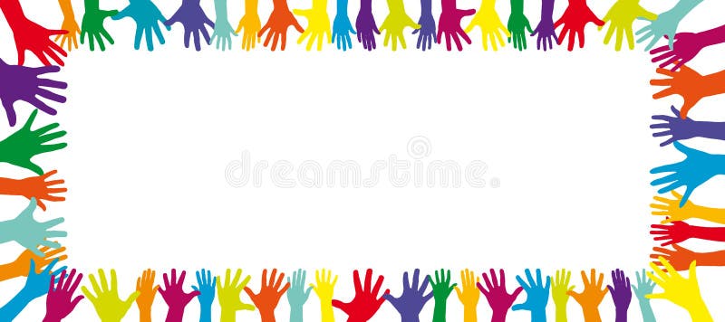 Fondo di un telaio in pieno delle mani royalty illustrazione gratis Fondo di un telaio in pieno delle mani royalty illustrazione gratis