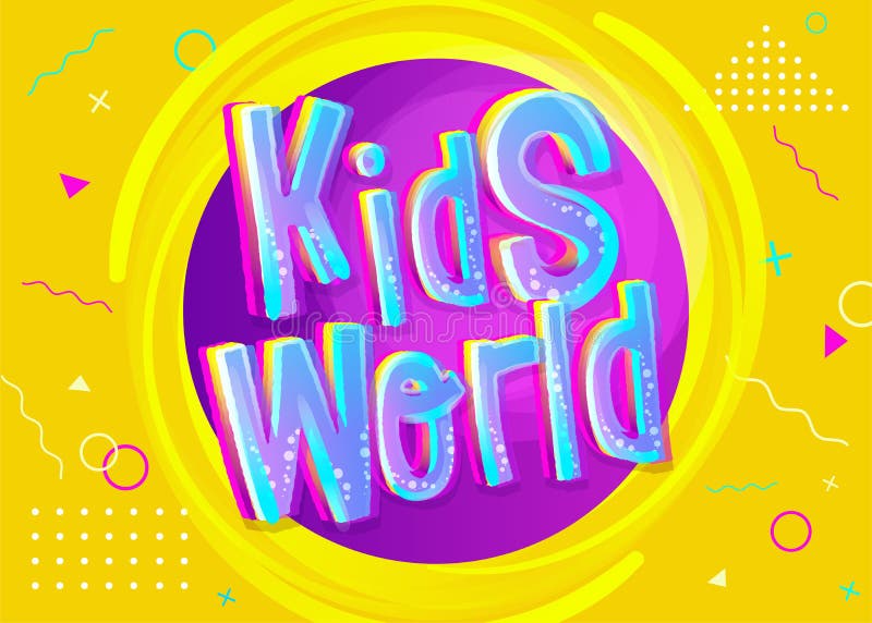 Fondo di vettore del mondo dei bambini nello stile del fumetto royalty illustrazione gratis Fondo di vettore del mondo dei bambini nello stile del fumetto royalty illustrazione gratis