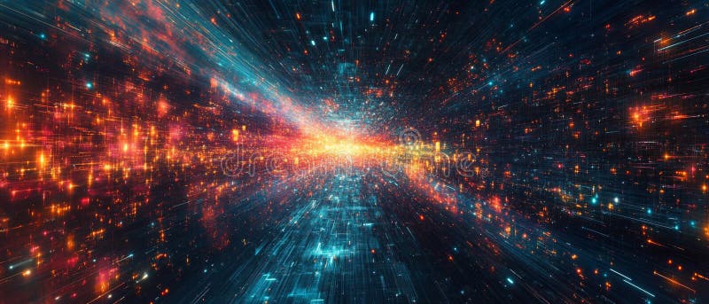 Fondo digital perfecto para procesos tecnológicos redes neuronales transferencia de datos de inteligencia artificial y cifrado dig ilustración del vector