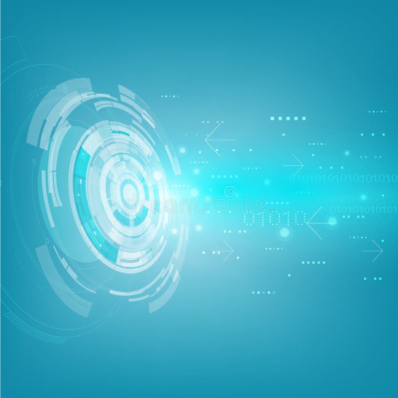 Fondo digitale futuristico di tecnologia, illustrazione illustrazione di stock