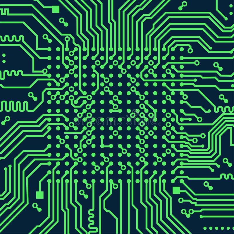 Fondo electrónico de alta tecnología del vector de la placa de circuito libre illustration Fondo electrónico de alta tecnología del vector de la placa de circuito libre illustration