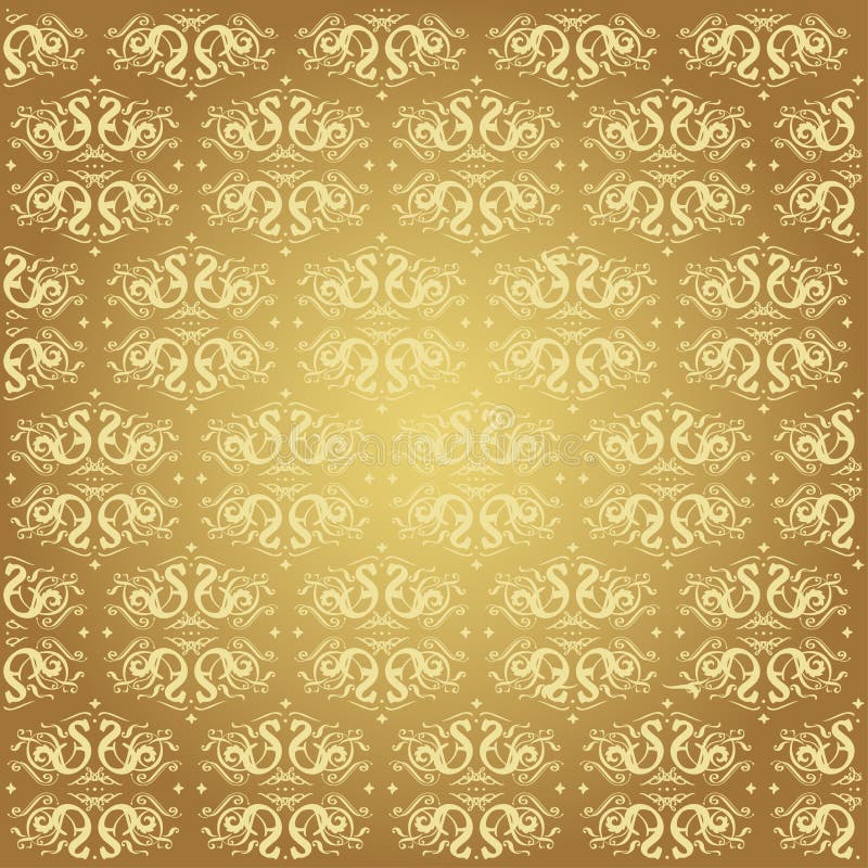 Fondo elegante dell'oro. Fondo astratto con il reticolo floreale