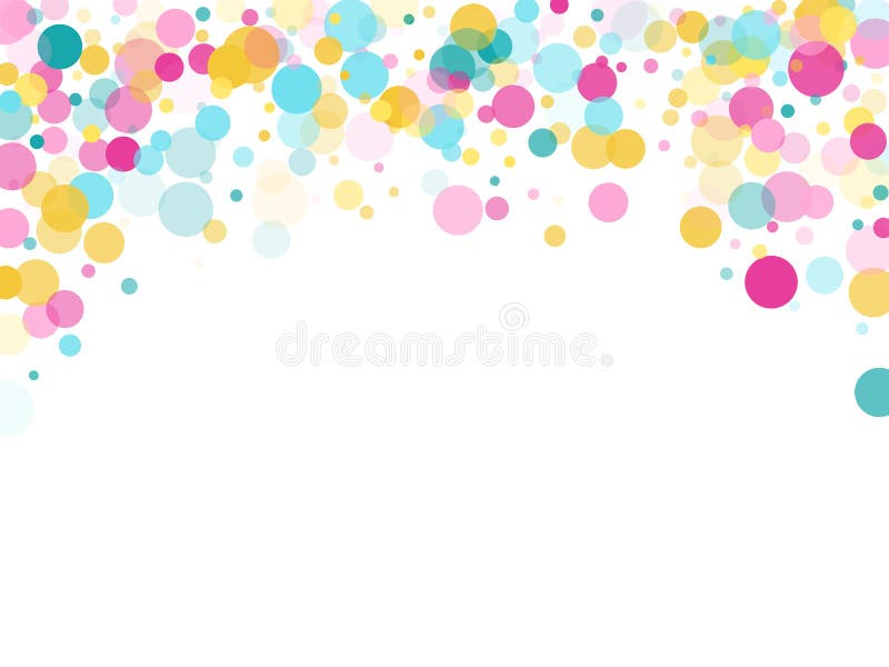 Fondo festivo dei coriandoli rotondi di Memphis in ciano blu, rosa e giallo Vettore puerile del modello illustrazione di stock Fondo festivo dei coriandoli rotondi di Memphis in ciano blu, rosa e giallo Vettore puerile del modello illustrazione di stock