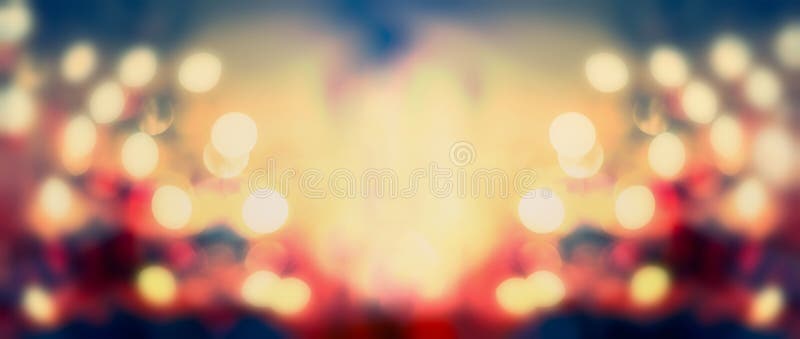 Fondo festivo del bokeh, insegna panoramica fotografie stock libere da diritti Fondo festivo del bokeh, insegna panoramica fotografie stock libere da diritti