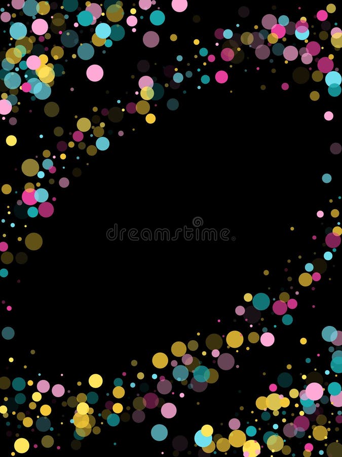 Fondo festivo del confeti redondo de Memphis en azul, rosado ciánico y amarillo Vector infantil del modelo ilustración del vector Fondo festivo del confeti redondo de Memphis en azul, rosado ciánico y amarillo Vector infantil del modelo ilustración del vector