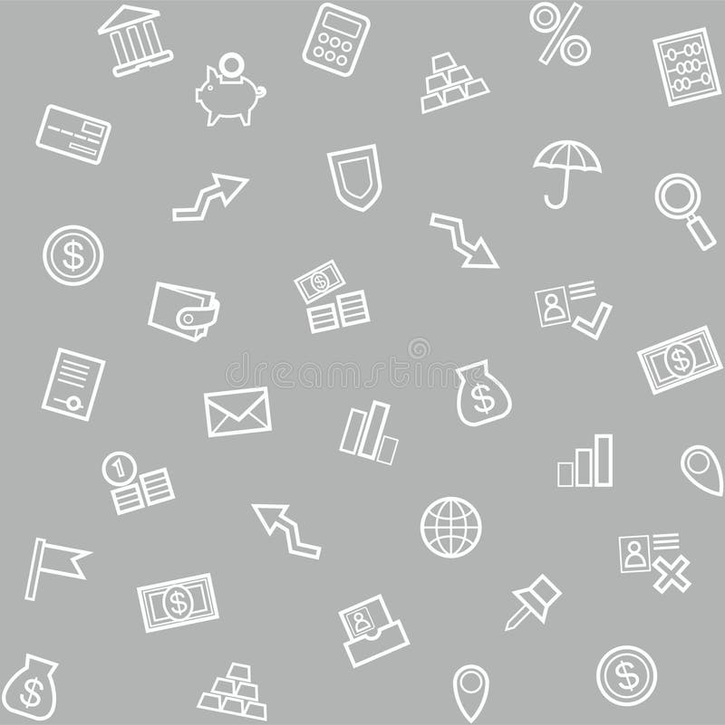 Fondo, Finanzas, Dinero, Economía, Inconsútil, Azul Ilustración del