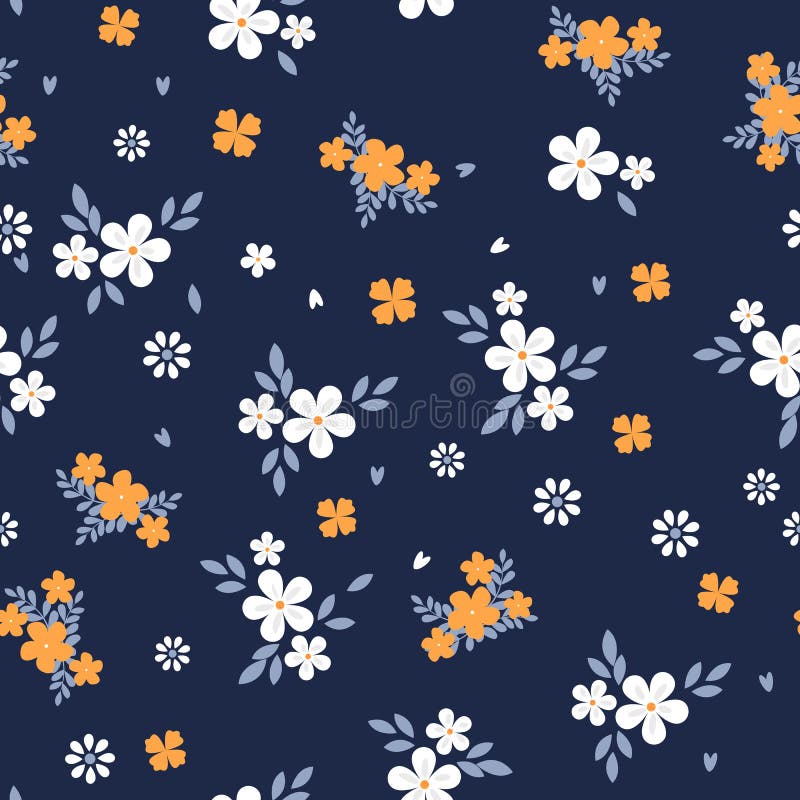 Fondo floral de la vendimia Modelo inconsútil del vector para las impresiones del diseño y de la moda Modelo de flores con pequeñ ilustración del vector Fondo floral de la vendimia Modelo inconsútil del vector para las impresiones del diseño y de la moda Modelo de flores con pequeñ ilustración del vector