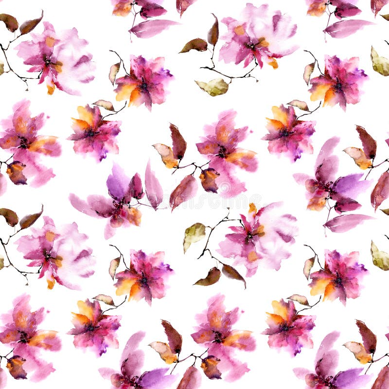 Fondo floral inconsútil Modelo de flores transparente rosado Plantilla del modelo de la materia textil stock de ilustración Fondo floral inconsútil Modelo de flores transparente rosado Plantilla del modelo de la materia textil stock de ilustración